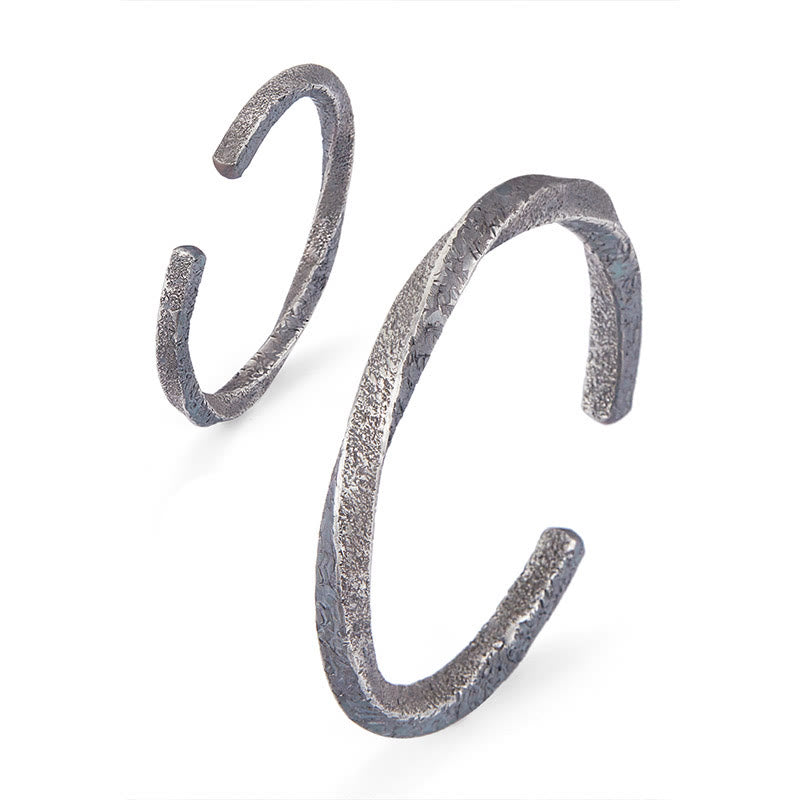 Buddha Stones Retro 999 Srebro Sterlingowe Pętla Möbiusa Wieczna Miłość Mankiet Bransoletka Bangle