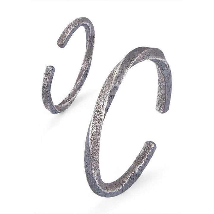 Buddha Stones Retro 999 Srebro Sterlingowe Pętla Möbiusa Wieczna Miłość Mankiet Bransoletka Bangle