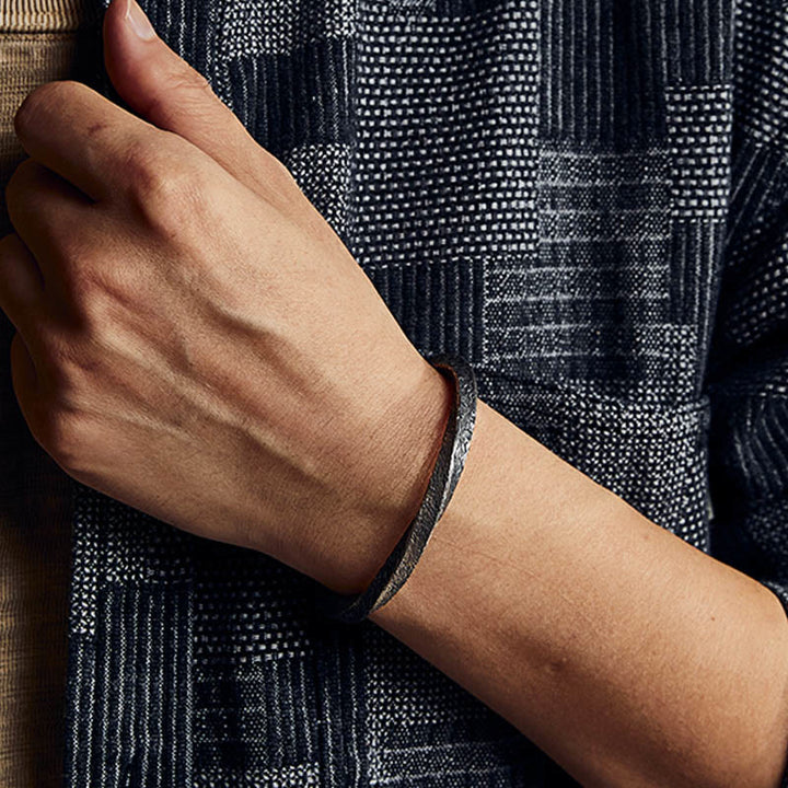 Buddha Stones Retro 999 Srebro Sterlingowe Pętla Möbiusa Wieczna Miłość Mankiet Bransoletka Bangle - image 4