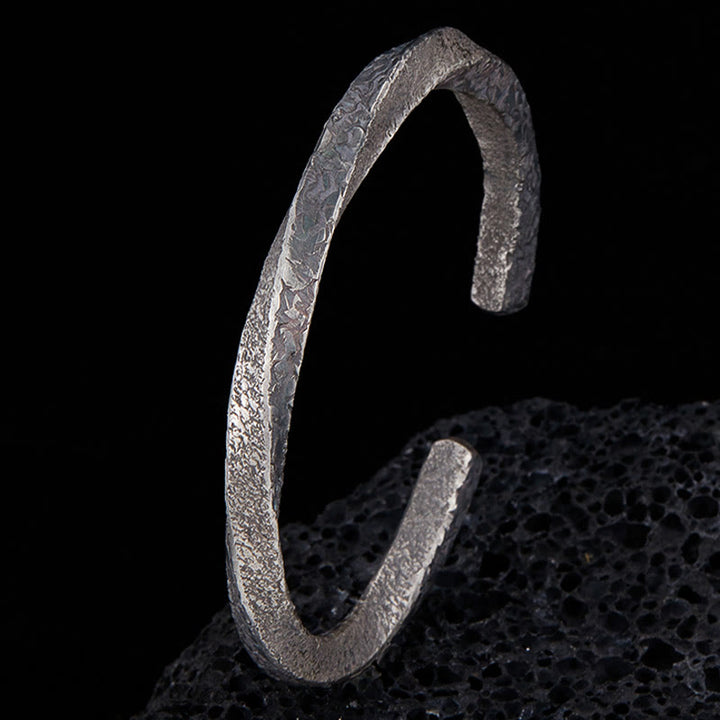 Buddha Stones Retro 999 Srebro Sterlingowe Pętla Möbiusa Wieczna Miłość Mankiet Bransoletka Bangle