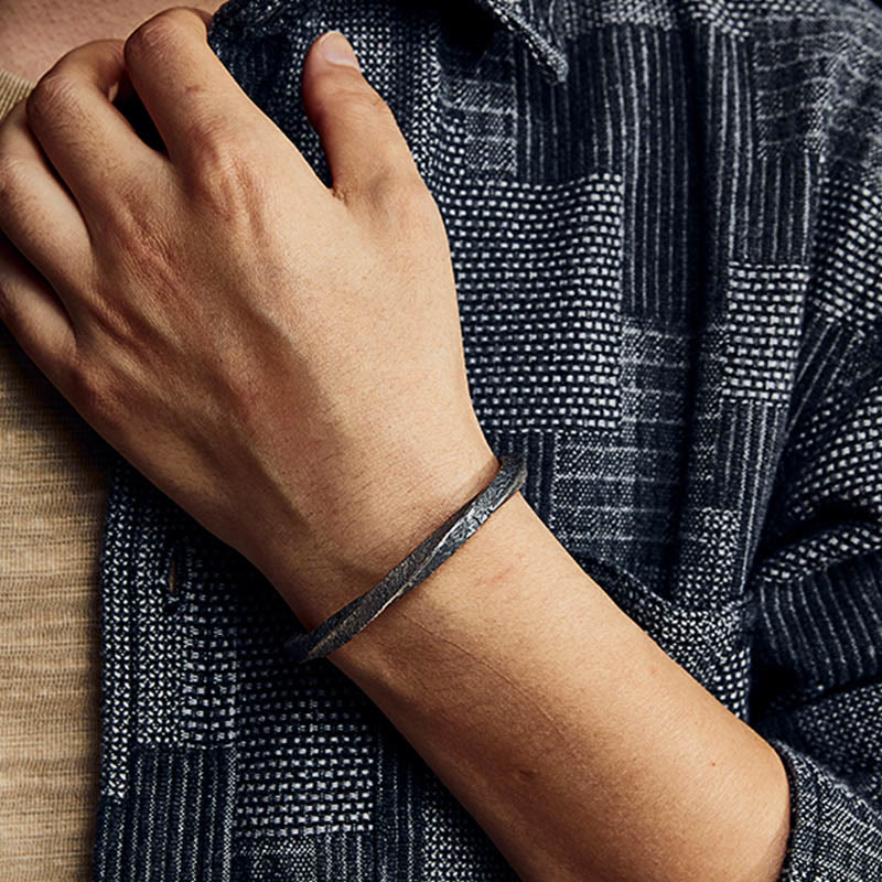 Buddha Stones Retro 999 Srebro Sterlingowe Pętla Möbiusa Wieczna Miłość Mankiet Bransoletka Bangle - image 7