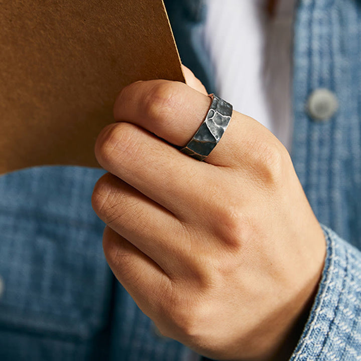 Pierścionek ochronny regulowany z Buddha Stones wykonany ze srebra próby 999 - image 8