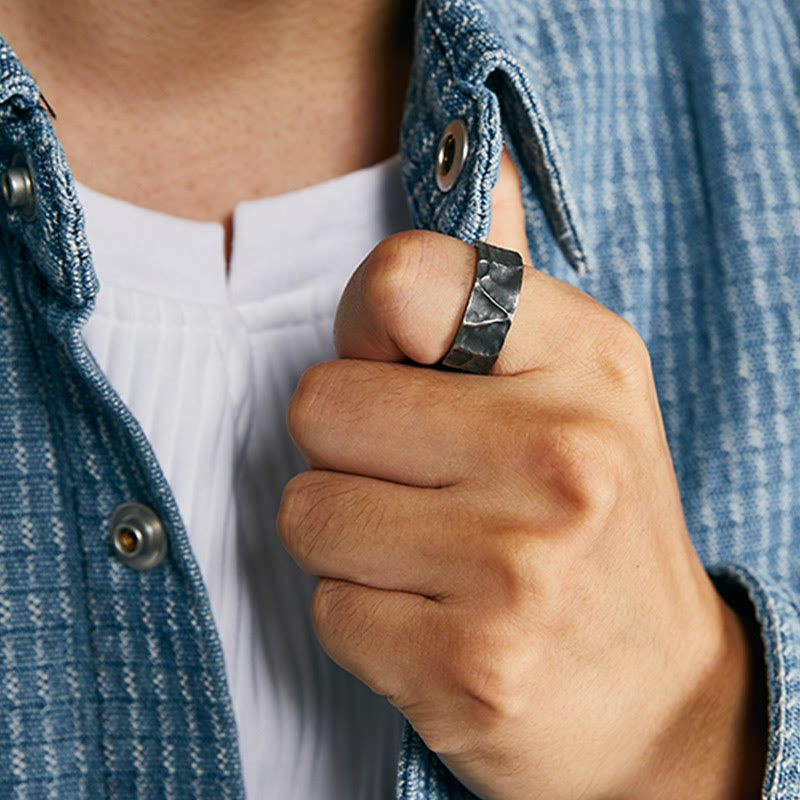 Pierścionek ochronny regulowany z Buddha Stones wykonany ze srebra próby 999 - image 9