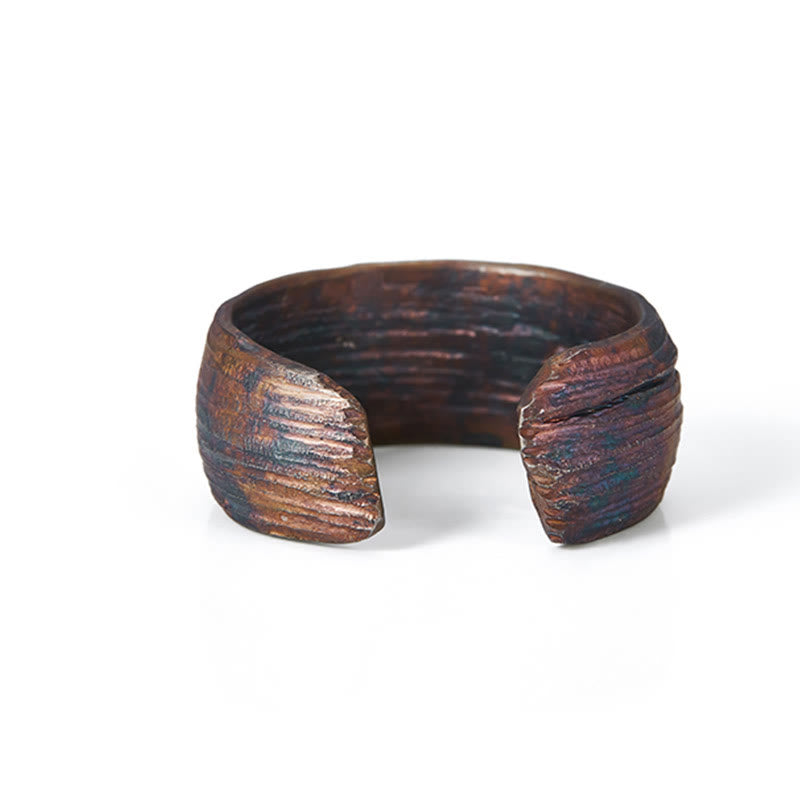 Buddha Stones Retro 999 Srebro Miedź Regulowany Pierścień Ochronny - image 8