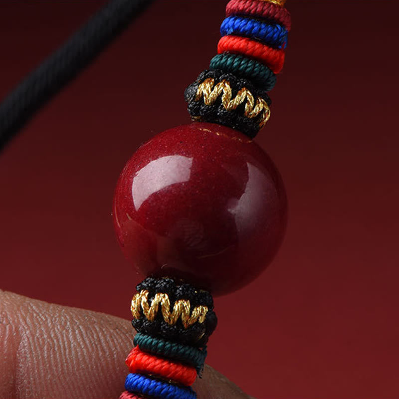 Buddha Stones Cynober Szczęśliwy Koralik Trzymający Z Daleka Złe Duchy Naszyjnik Wisiorek