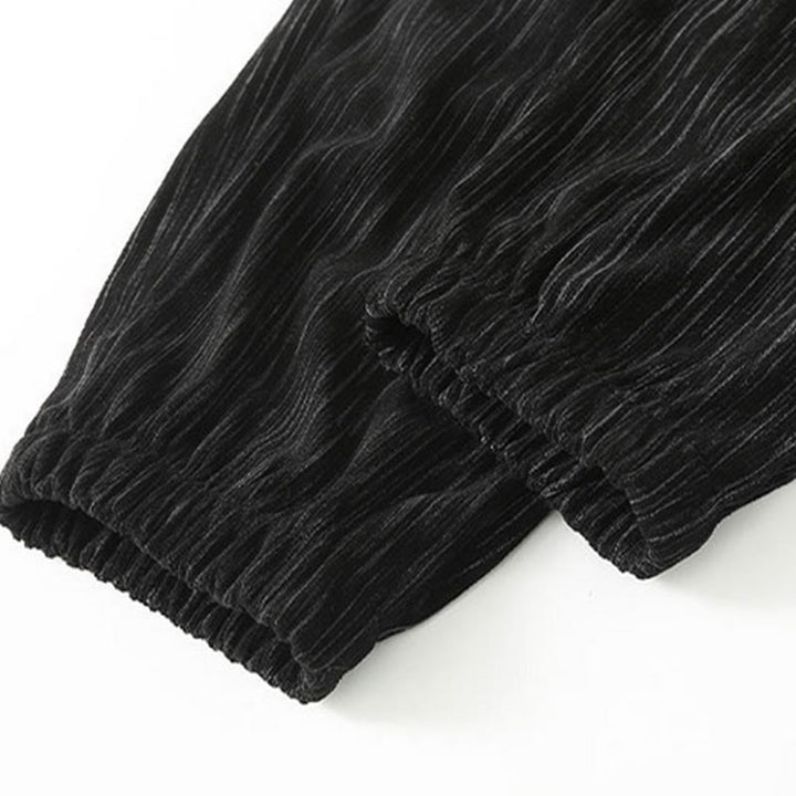 Buddha Stones PLUS SIZE Letnie spodnie męskie ze ściągaczem w jednolitym kolorze i prostymi nogawkami, z kieszeniami - image 9