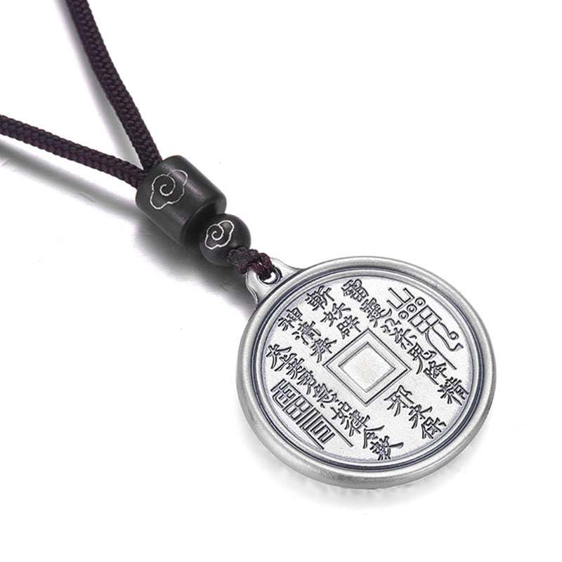 Buddha Stones 999 Srebro Sterlingowe Tai Chi Yin Yang Bagua Design Duchy Górskie Wydaj Pieniądze Naszyjnik Wisiorek - image 4