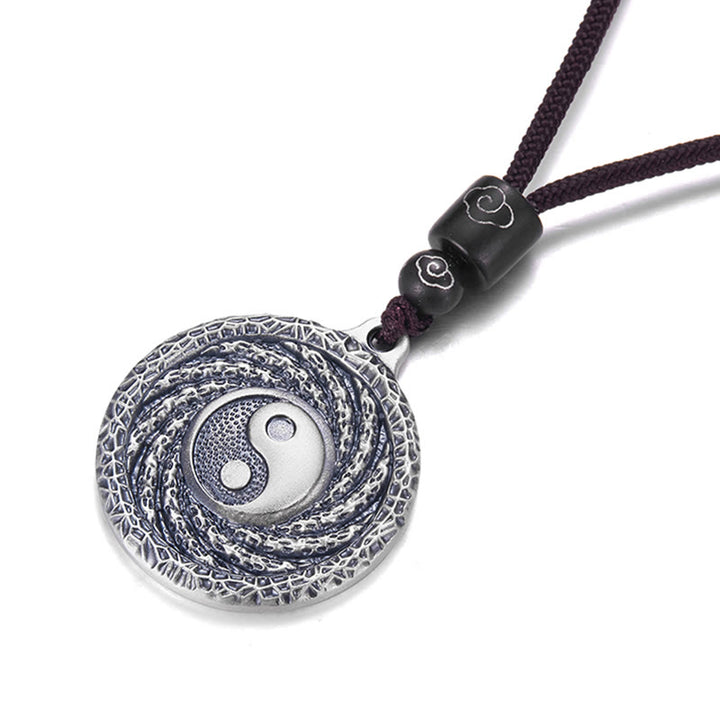Buddha Stones 999 Srebro Sterlingowe Tai Chi Yin Yang Bagua Design Duchy Górskie Wydaj Pieniądze Naszyjnik Wisiorek - image 22