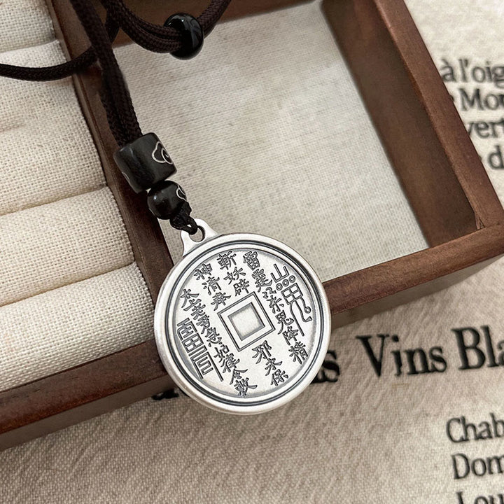 Buddha Stones 999 Srebro Sterlingowe Tai Chi Yin Yang Bagua Design Duchy Górskie Wydaj Pieniądze Naszyjnik Wisiorek - image 19
