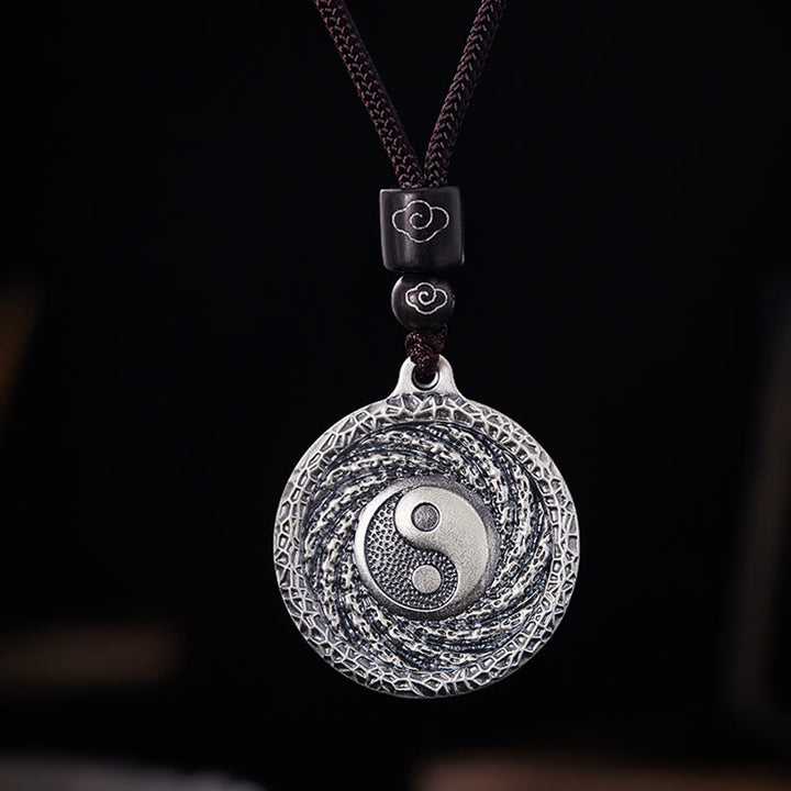 Buddha Stones 999 Srebro Sterlingowe Tai Chi Yin Yang Bagua Design Duchy Górskie Wydaj Pieniądze Naszyjnik Wisiorek - image 21