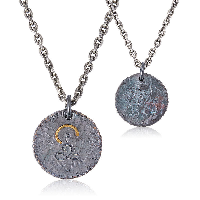 Buddha Stones 999 Srebro próby 999 Złoto 925 Srebro próby 925 Posąg Buddy Naszyjnik Wisiorek Lotos - image 7