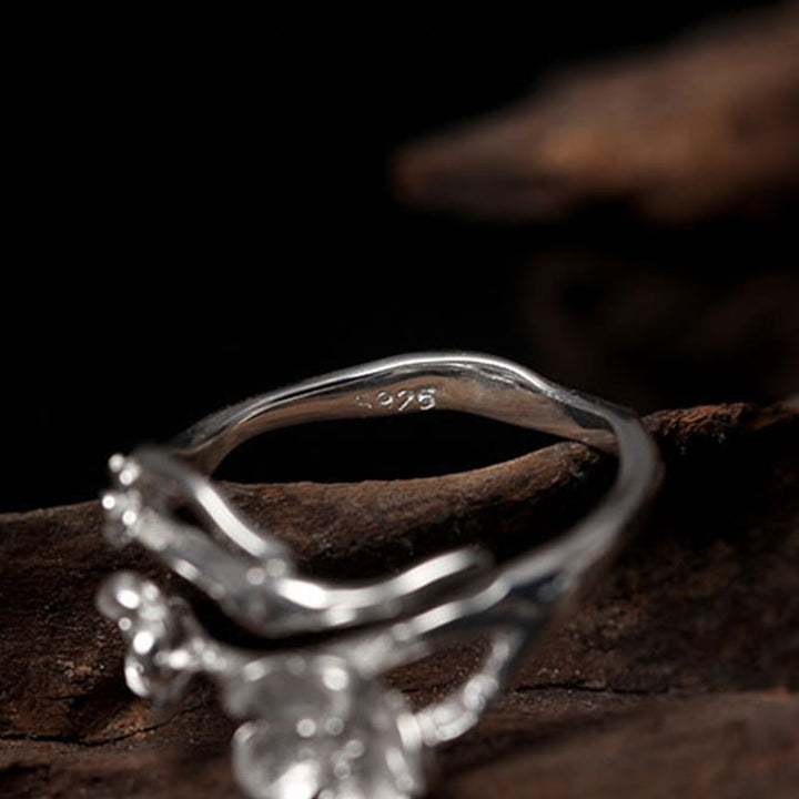 Pierścionek Balance z Buddha Stones próby 925 w kolorze śliwkowym - image 16