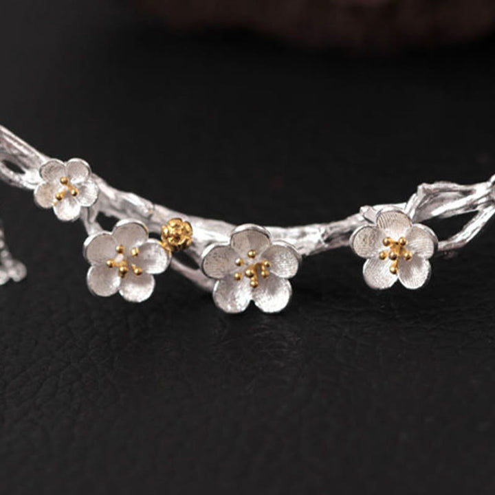 Naszyjnik ochronny Buddha Stones 925 ze srebra próby 925 z wisiorkiem w kształcie śliwki - image 10