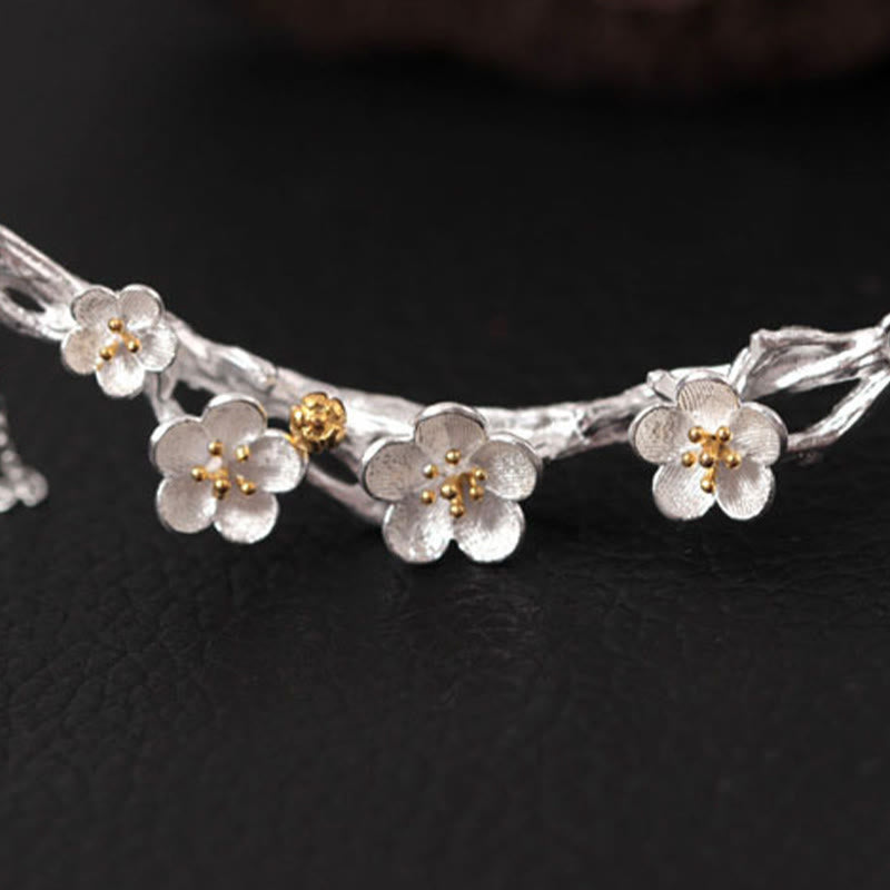 Naszyjnik ochronny Buddha Stones 925 ze srebra próby 925 z wisiorkiem w kształcie śliwki - image 10