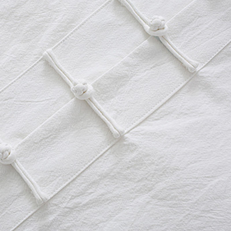 Buddha Stones Medytacja Żaba-Guzik Tang Długi Rękaw Koszula Spodnie Męski Garnitur - image 6