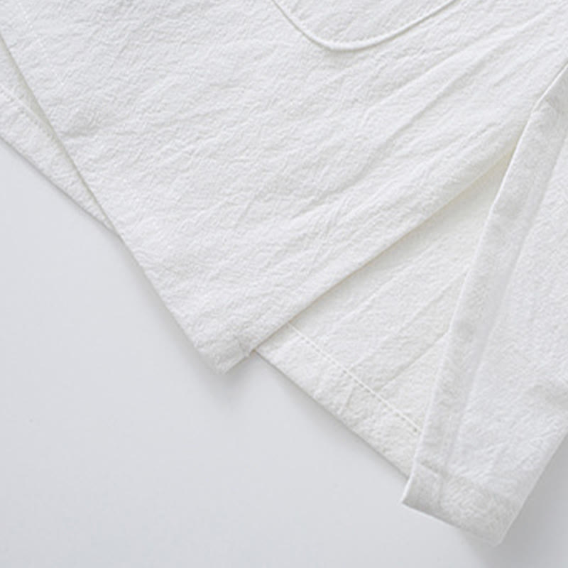 Buddha Stones Medytacja Żaba-Guzik Tang Długi Rękaw Koszula Spodnie Męski Garnitur - image 8