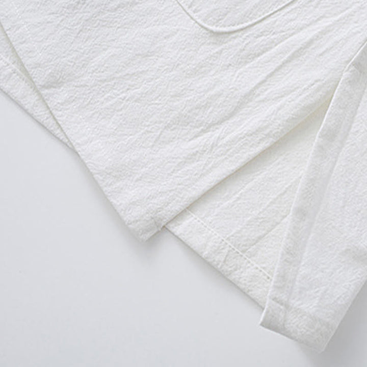 Buddha Stones Medytacja Żaba-Guzik Tang Długi Rękaw Koszula Spodnie Męski Garnitur - image 8