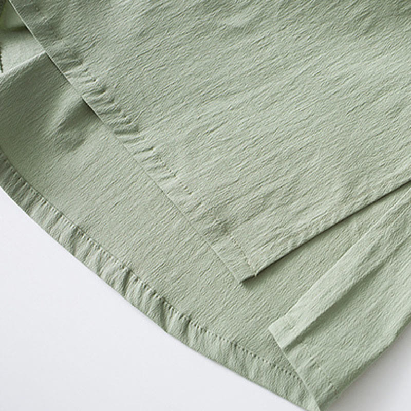 Koszula z trzema czwartymi rękawami i żabą z Buddha Stones, spodnie, garnitur męski - image 15