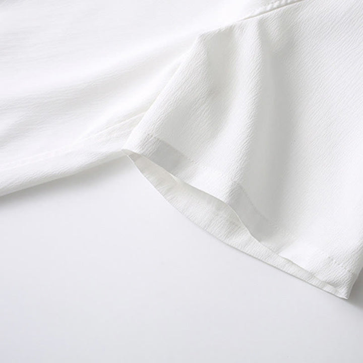 Koszula z krótkim rękawem i szerokimi nogawkami z Buddha Stones Tang, guziki, męski garnitur - image 13