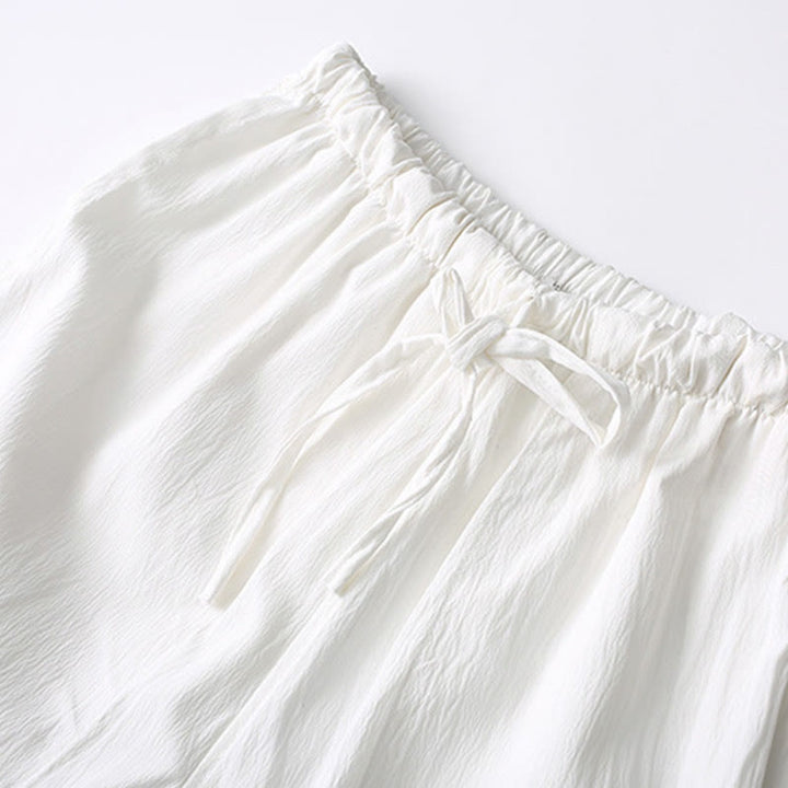 Koszula z krótkim rękawem i szerokimi nogawkami z Buddha Stones Tang, guziki, męski garnitur - image 14