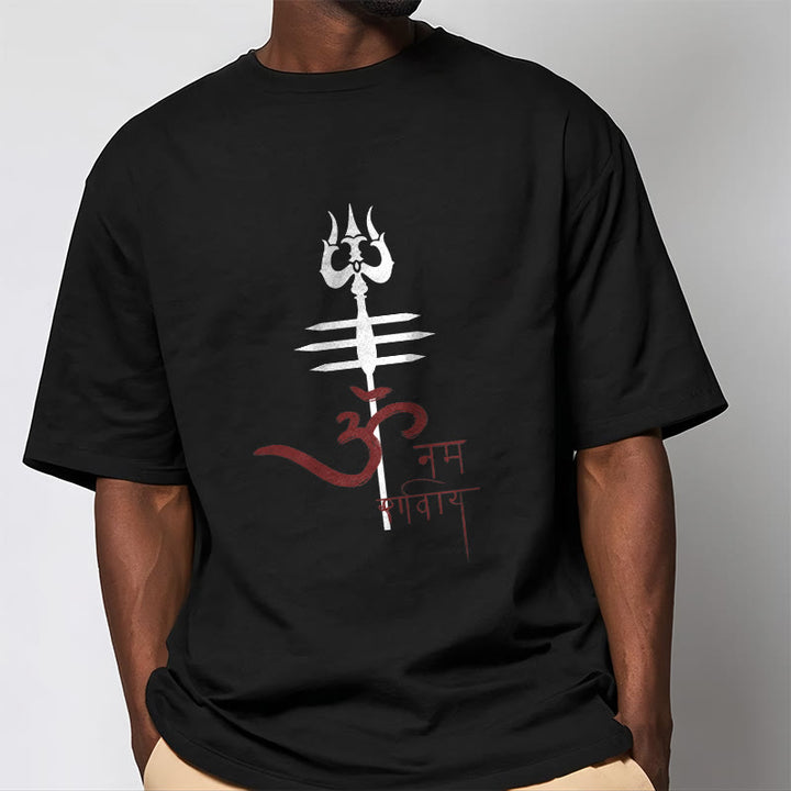 Buddha Stones OM NAMAH SHIVAYA Trójząb bawełniany T-shirt - image 4