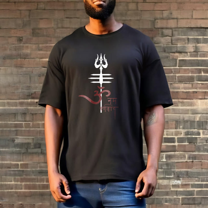 Buddha Stones OM NAMAH SHIVAYA Trójząb bawełniany T-shirt - image 5