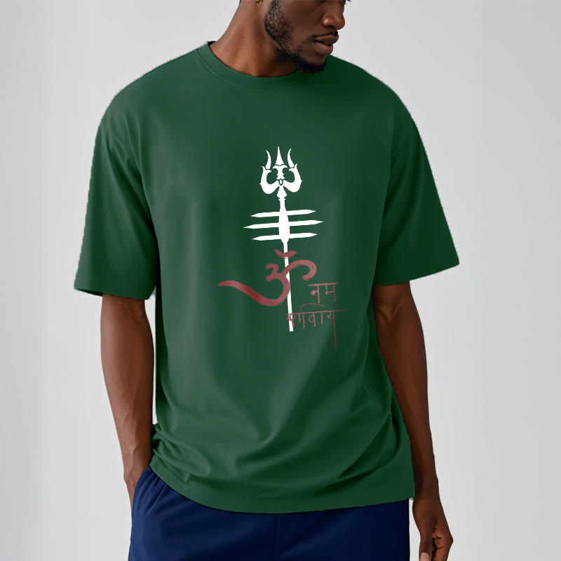 Buddha Stones OM NAMAH SHIVAYA Trójząb bawełniany T-shirt - image 8