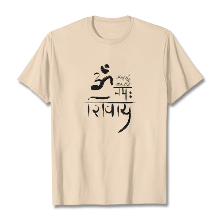 T-shirt z bawełny bambusowej i Buddha Stones OM NAMAH SHIVAYA Crane - For - 2XL - image 18