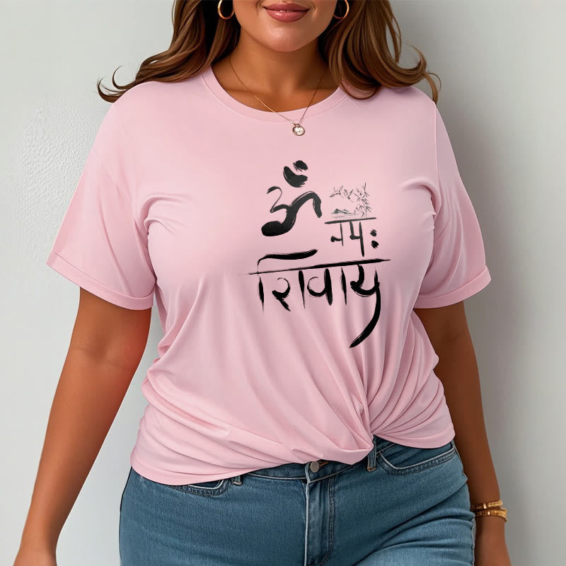 T-shirt z bawełny bambusowej i Buddha Stones OM NAMAH SHIVAYA Crane - image 10