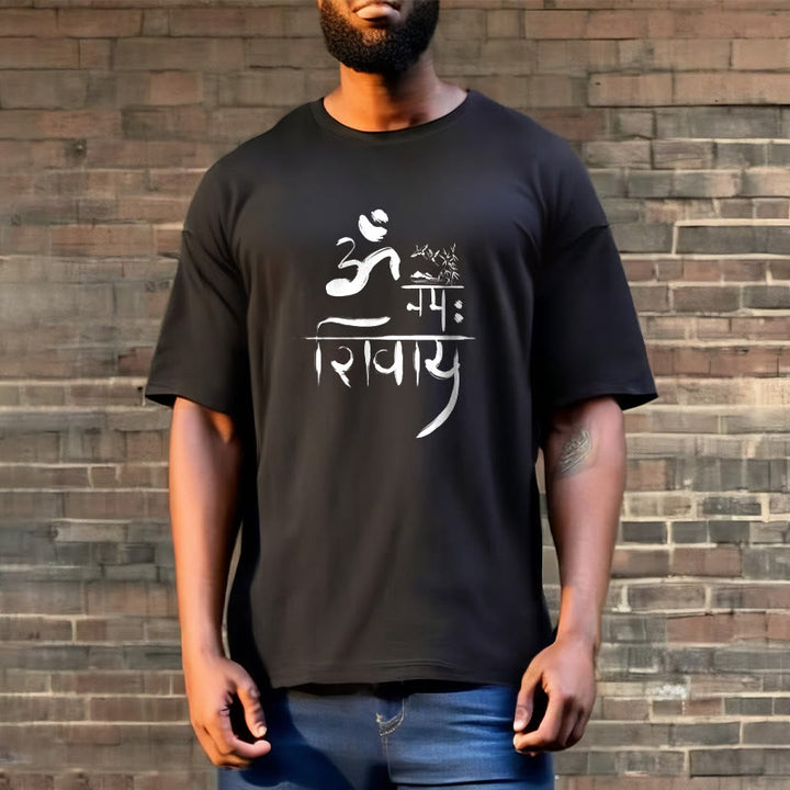 T-shirt z bawełny bambusowej i Buddha Stones OM NAMAH SHIVAYA Crane - image 8