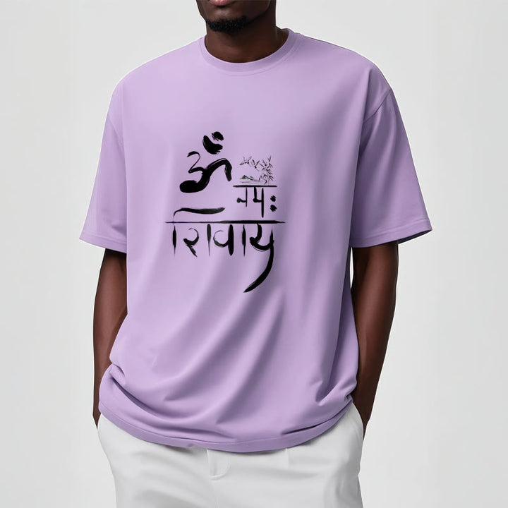 T-shirt z bawełny bambusowej i Buddha Stones OM NAMAH SHIVAYA Crane - image 17