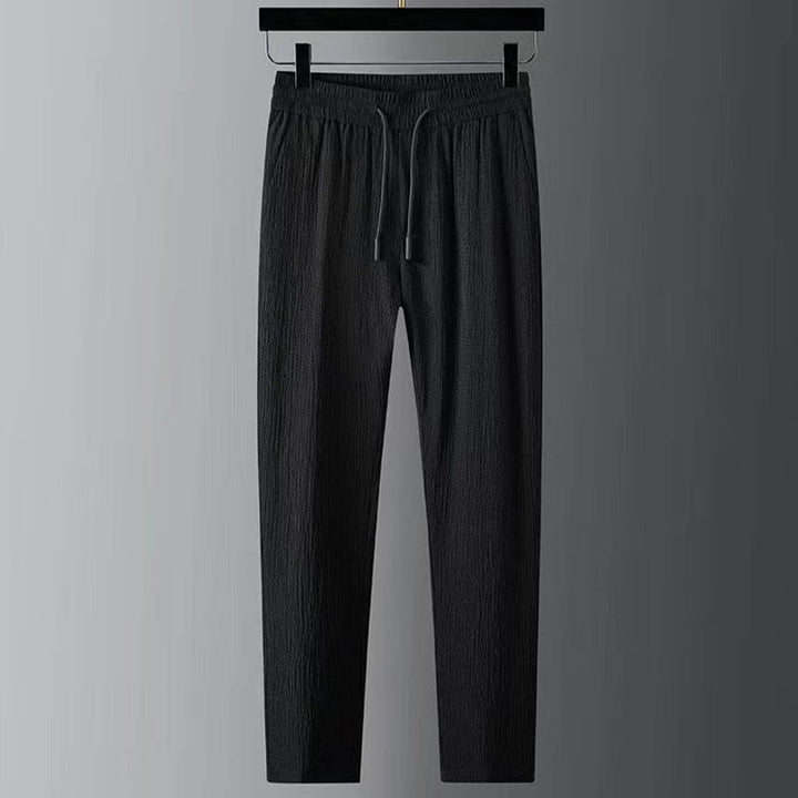 Buddha Stones Czysty Kolor Długi Rękaw Top Spodnie Odzież Męski Zestaw - image 3