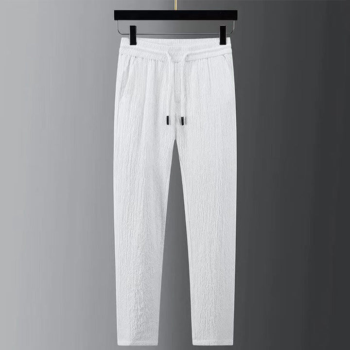 Buddha Stones Czysty Kolor Długi Rękaw Top Spodnie Odzież Męski Zestaw - image 7