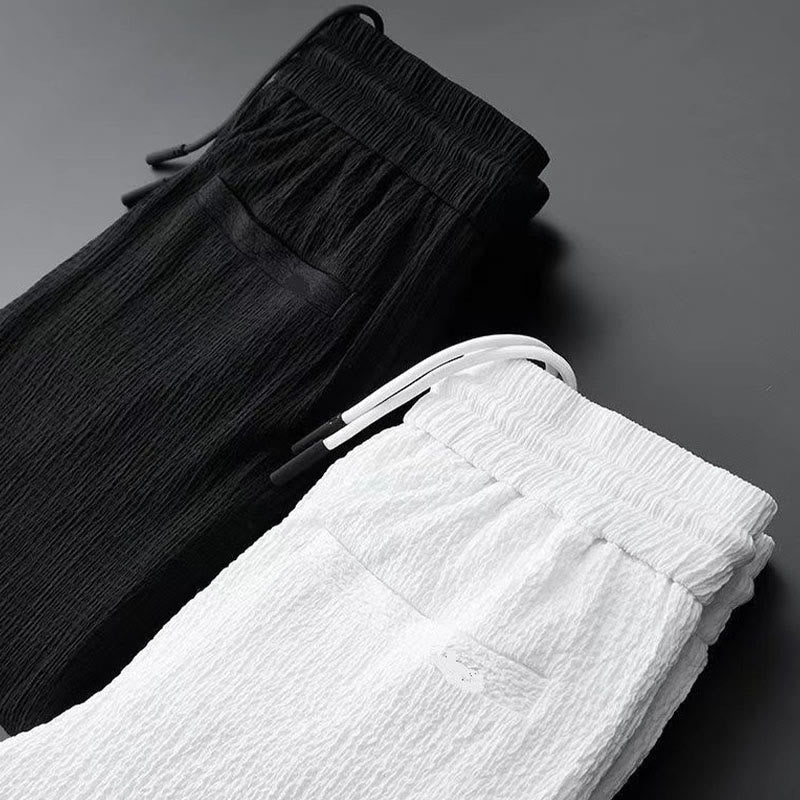 Buddha Stones Czysty Kolor Długi Rękaw Top Spodnie Odzież Męski Zestaw - image 10