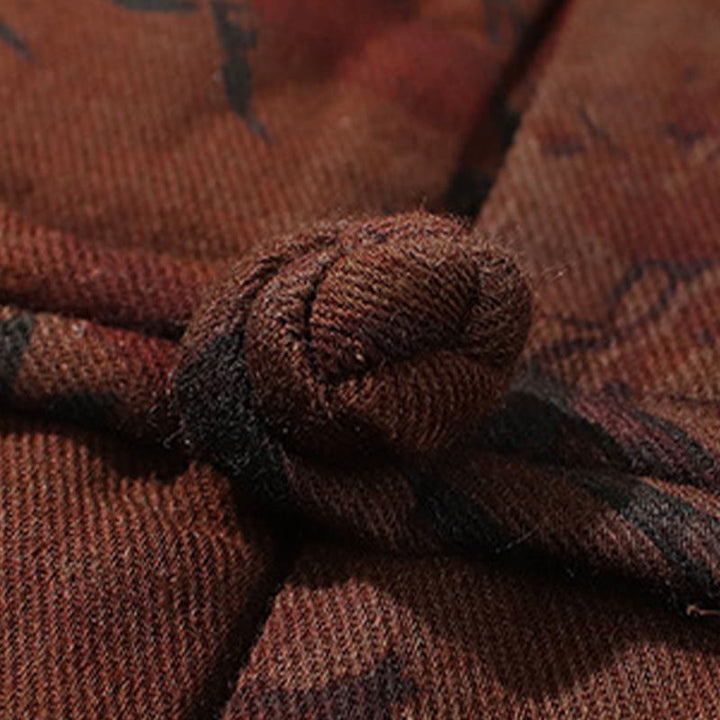 Buddha Stones -Guzik Chiński Tang Suit Długa Koszula Bawełniana Męska Kurtka Odzież - image 22