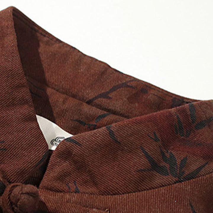 Buddha Stones -Guzik Chiński Tang Suit Długa Koszula Bawełniana Męska Kurtka Odzież - image 24