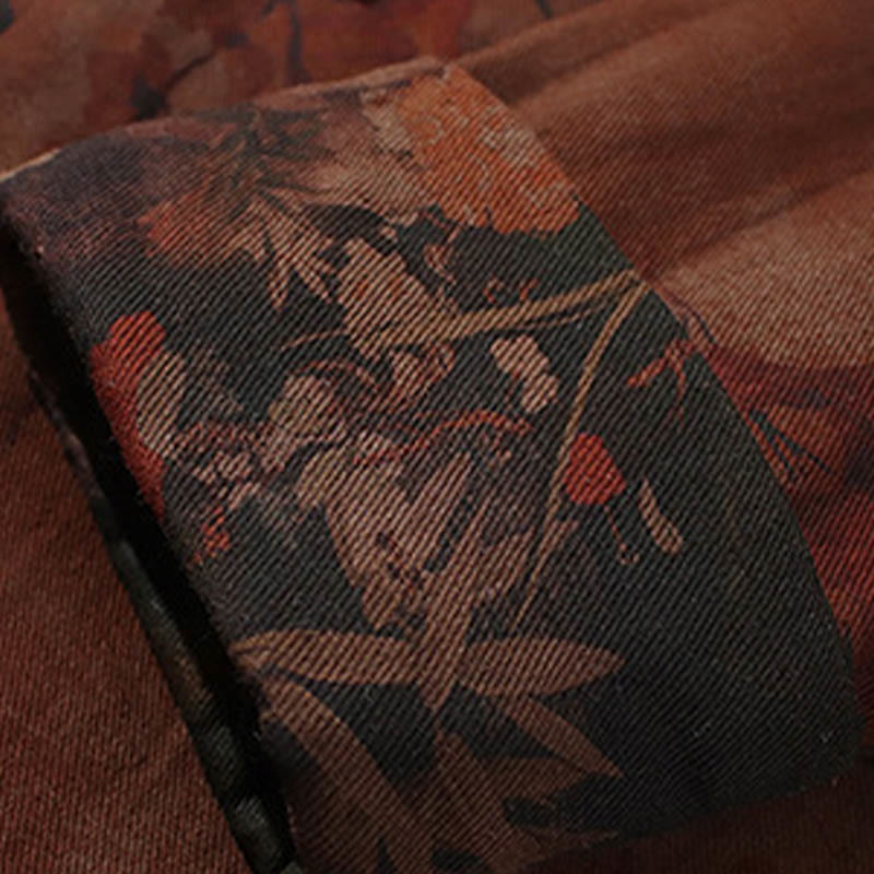 Buddha Stones -Guzik Chiński Tang Suit Długa Koszula Bawełniana Męska Kurtka Odzież - image 23