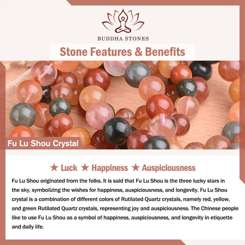 Buddha Stones Naturalny Fu Lu Shou Kryształ Hetian Biały Jade Perła Bransoletka Szczęścia