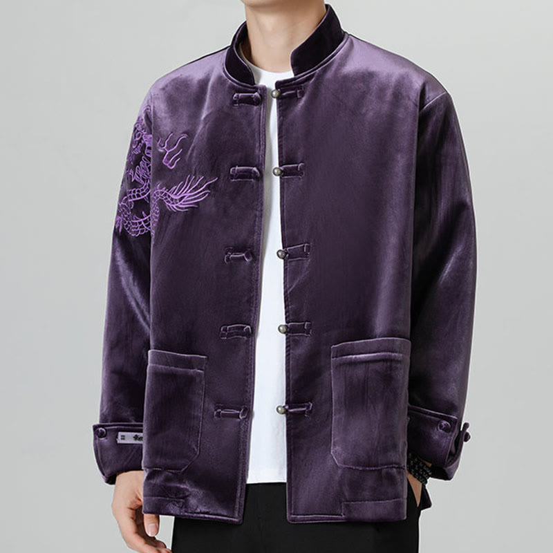 Buddha Stones Smoka Casual Żaba-guzik Bawełna Męska Kurtka Koszula Odzież - Indygo - US/UK/AU46， EU56 (5XL) - image 31