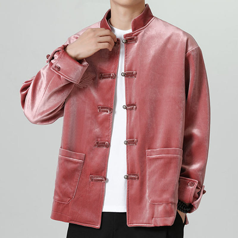 Buddha Stones Smoka Casual Żaba-guzik Bawełna Męska Kurtka Koszula Odzież - image 2