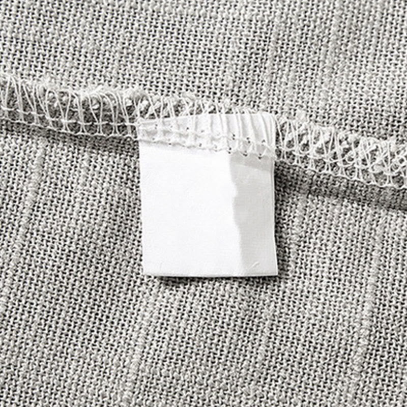 Koszula męska Buddha Stones Loose w jednolitym kolorze z wyciętym dekoltem i krótkim rękawem, wygodna, zapinana na guziki, oddychająca, bawełniana, lniana koszula - image 15