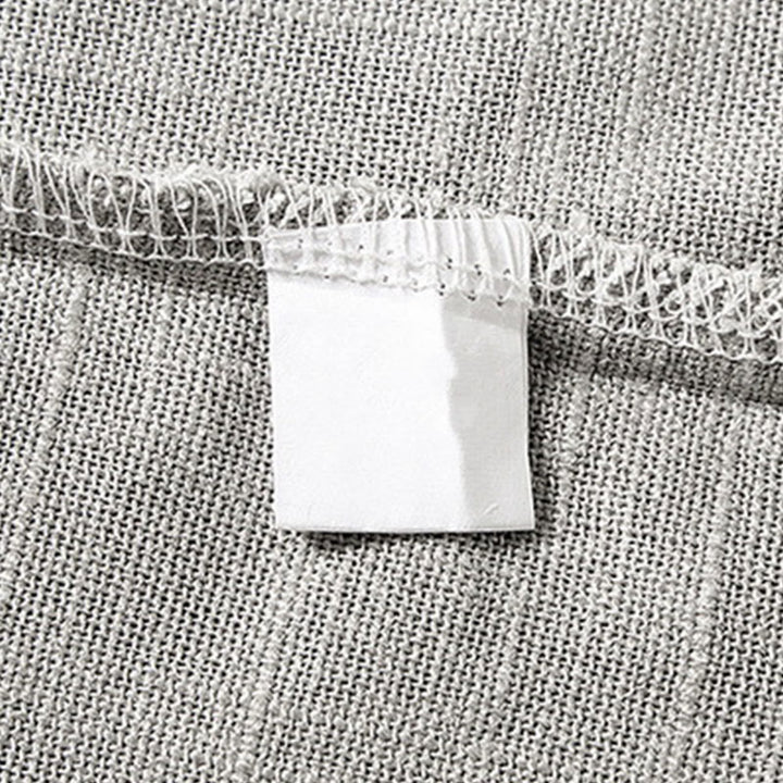 Koszula męska Buddha Stones Loose w jednolitym kolorze z wyciętym dekoltem i krótkim rękawem, wygodna, zapinana na guziki, oddychająca, bawełniana, lniana koszula - image 15