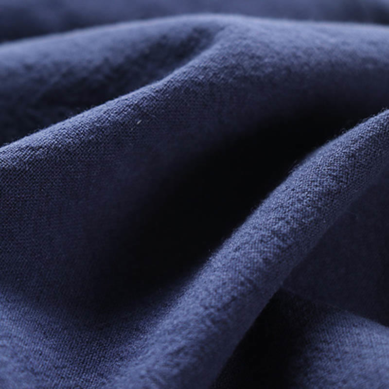 Buddha Stones Fałszywy Dwuczęściowy Męski Kardigan Z Pół Rękawem Haft Hanfu Komfortowa Bawełniana Koszula - image 8