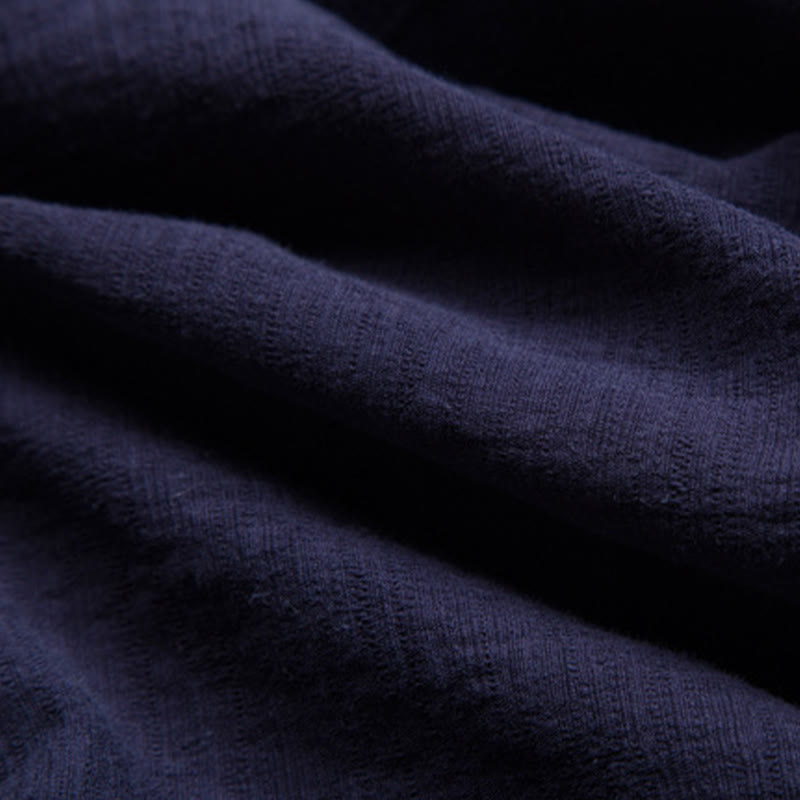 Koszula męska z krótkim rękawem Buddha Stones z kieszenią, dekoltem w serek, kardiganem, wygodna, bawełniana, lniana - image 14