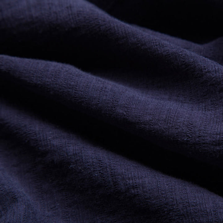 Koszula męska z krótkim rękawem Buddha Stones z kieszenią, dekoltem w serek, kardiganem, wygodna, bawełniana, lniana - image 14