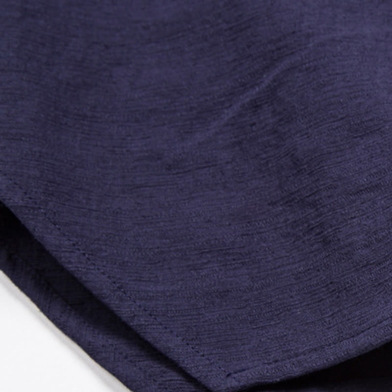 Koszula męska z krótkim rękawem Buddha Stones z kieszenią, dekoltem w serek, kardiganem, wygodna, bawełniana, lniana - image 10