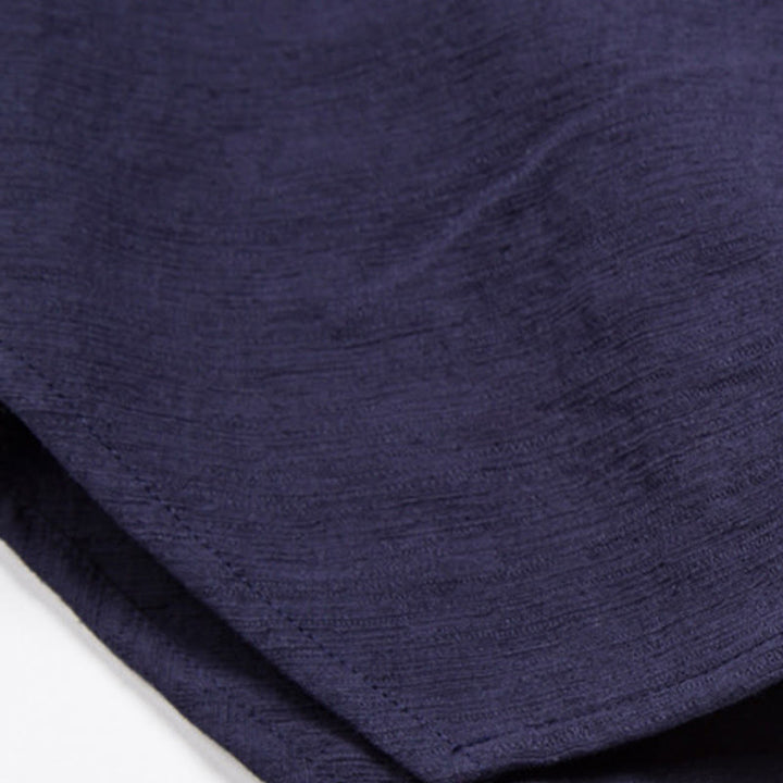 Koszula męska z krótkim rękawem Buddha Stones z kieszenią, dekoltem w serek, kardiganem, wygodna, bawełniana, lniana - image 10