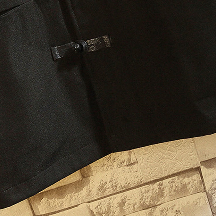 Buddha Stones Haft Smok Feniks Casual Żaba-guzik Bawełna Męska Kurtka Koszula Odzież - image 6