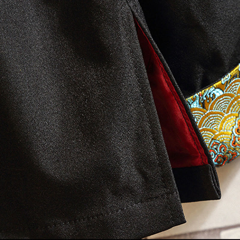 Buddha Stones Haft Smok Feniks Casual Żaba-guzik Bawełna Męska Kurtka Koszula Odzież - image 9