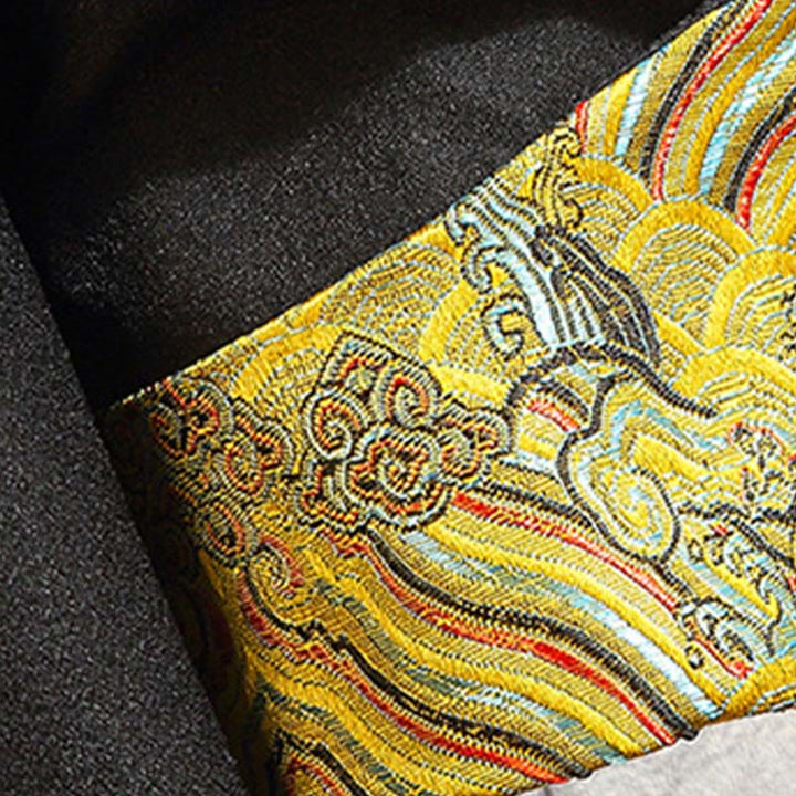 Buddha Stones Haft Smok Feniks Casual Żaba-guzik Bawełna Męska Kurtka Koszula Odzież - image 11